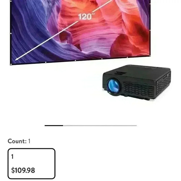 NIB GPX Bluetooth Projector and 120" Projector
Screen, PJ300VP brand new! - Picture 7 of 7
